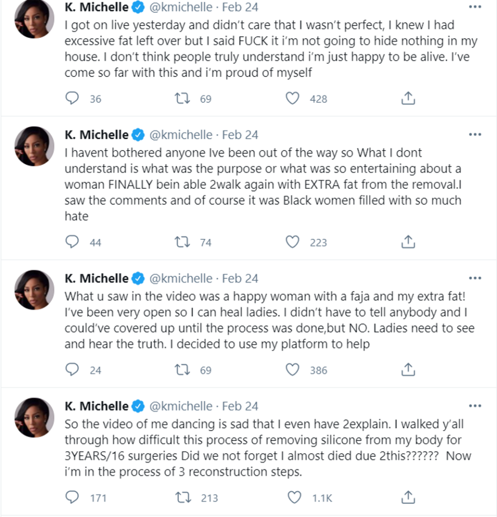 Singer K. Michelle Address Butt Falling Out of Place - BlackDoctor.org ...